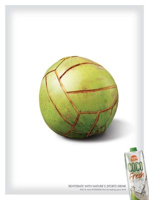 菲律賓Coco Fresh創(chuàng)意廣告 自然的運動飲料，賦予活力新定義
